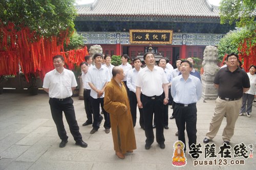 五祖寺-国家防汛抗旱检查组领导一行莅临黄梅五祖寺参观视察