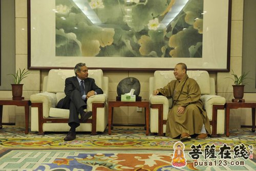 佛教-印度新任驻沪总领事访问玉佛禅寺