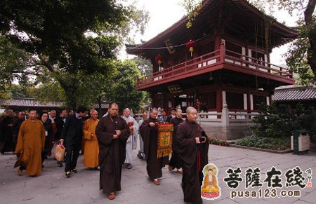韩国佛教宗团协议会会长慈乘长老一行参访广州光孝寺