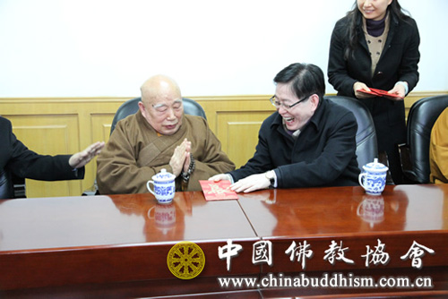国家宗教事务局局长王作安一行拜访中国佛教协会