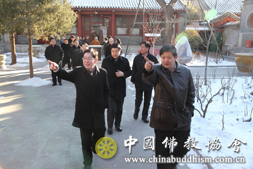 国家宗教事务局局长王作安一行拜访中国佛教协会