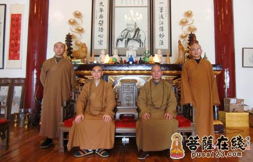 天童禅寺方丈诚信大和尚前往雁荡山能仁寺参访
