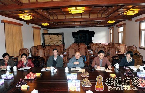 杭州市佛协会长光泉大和尚一行访问普陀山佛教协会