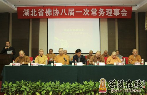 湖北省佛教协会八届一次常务理事会议在武昌召开