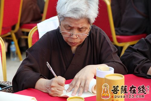 佛教-2013华严文化共修活动    百万大抄经在武汉灵泉寺举行