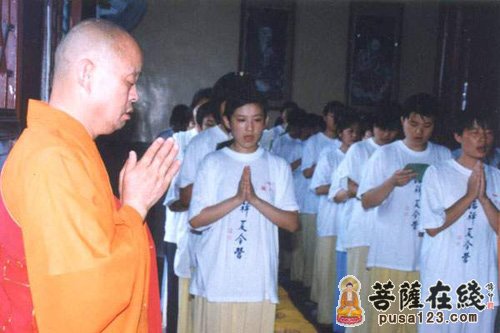 佛教-河北赵县柏林禅寺举行第六届生活禅夏令营开营仪式