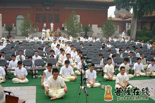 佛教-河北赵县柏林禅寺举行第九届生活禅夏令营开营仪式