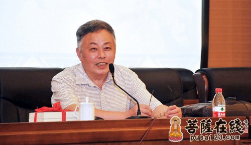 书法-著名书法家华人德先生应邀于普陀山佛学院讲座