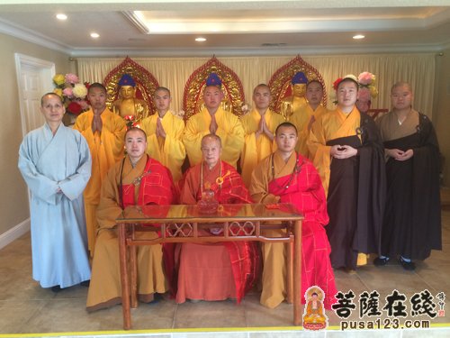 佛教五戒-美国少林文化中心SHAOLIN TEMPLE USA举行三皈五戒