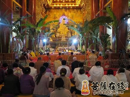 佛教-西双版纳总佛寺举办供养“维仙达腊”经书法会