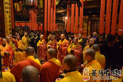 上海玉佛寺冬至众姓水陆法会第二天:五大士施放焰口