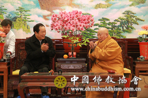 全国政协民宗委主任朱维群一行前往中国佛教协会