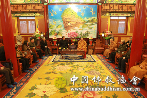 全国政协民宗委主任朱维群一行前往中国佛教协会