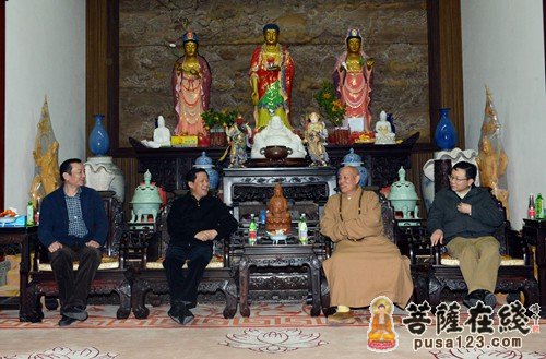 浙江省孙景淼副省长一行慰问普陀山佛协