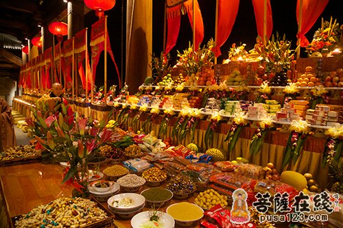 雪窦寺举行甲午年供佛斋天大法会法会现场,如法如