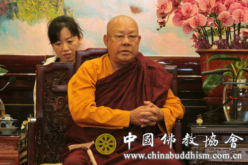 佛教-全印度比丘僧伽会会长达玛维利长老拜访中国佛教协会