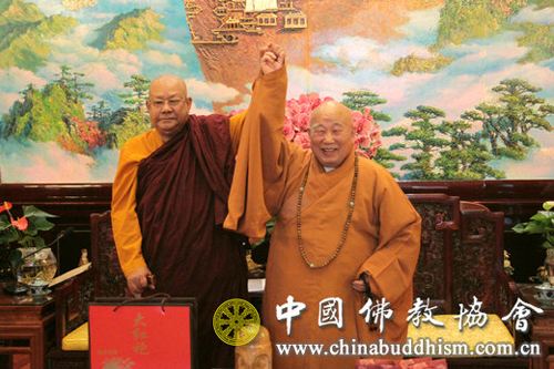 佛教-全印度比丘僧伽会会长达玛维利长老拜访中国佛教协会