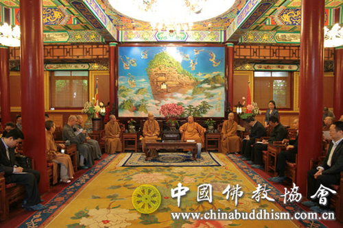 中国佛教协会-香港宝莲禅寺健钊法师一行拜访中国佛教协会