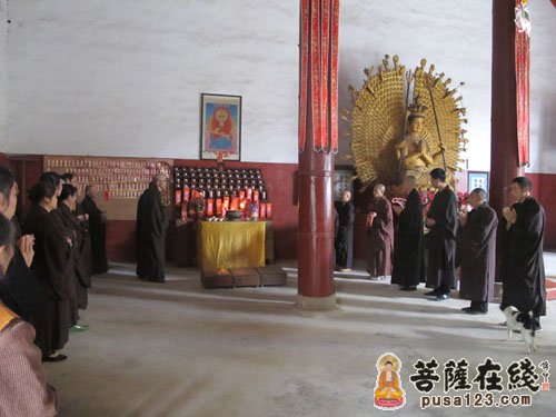 慈化禅寺金刚七期间进行法事活动