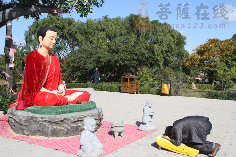 虔诚礼佛(图片来源:菩萨在线 摄影:妙甜)
