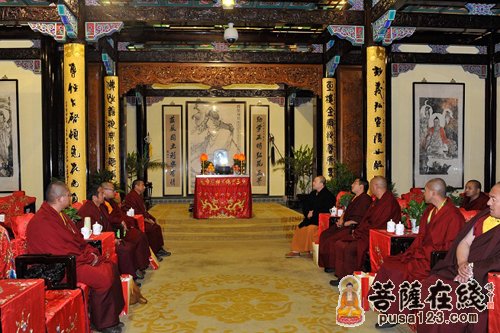佛教-藏传佛教青年代表人士莅临玉佛禅寺参观考察