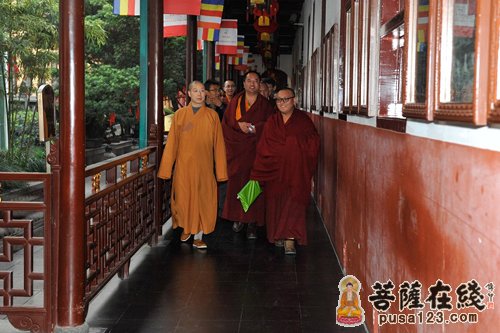 佛教-藏传佛教青年代表人士莅临玉佛禅寺参观考察
