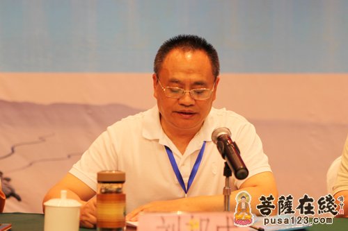 四川北新大弘置业有限公司总经理刘邦成讲话（图片来源：菩萨在线 摄影：妙善）