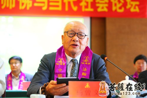 全国著名学者中国社会科学院荣誉学部委员、世界宗教研究所研究员杨曾文发言 （图片来源：菩萨在线 摄影：妙雨）