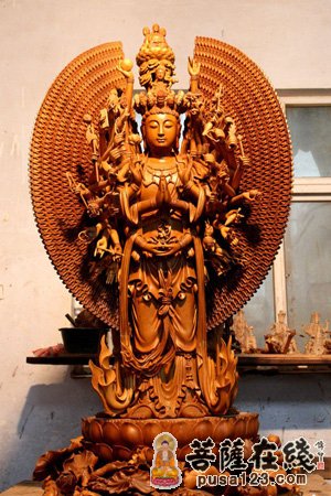 浦东小普陀寺免费结缘抄写《心经》装藏四面千手观音菩萨圣像