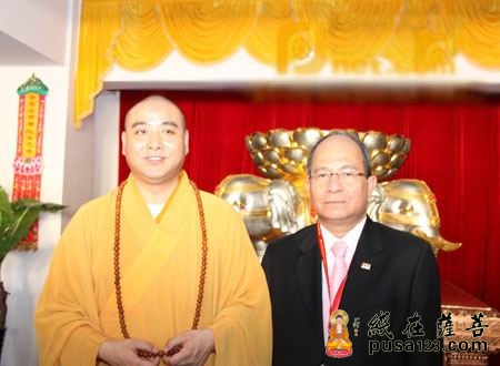 静安寺住持慧明法师,世界佛教徒联谊会秘书长