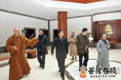 浙江舟山市委书记孙景淼一行视察普陀山佛协