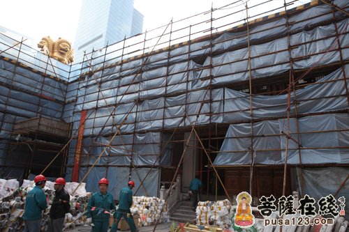静安寺-上海静安寺古剎山门重建 今举行吊龙正吻仪式