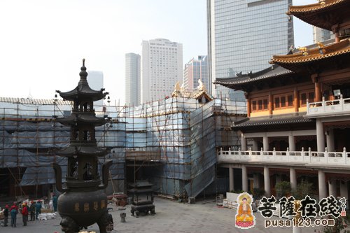静安寺-上海静安寺古剎山门重建 今举行吊龙正吻仪式