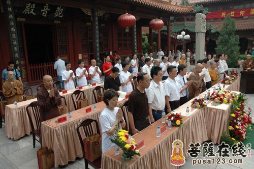 佛教-河北赵县柏林禅寺举行第十五届生活禅夏令营开营仪式
