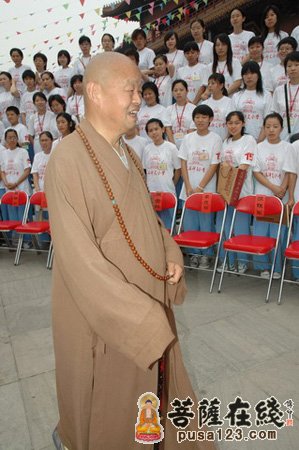 佛教-河北赵县柏林禅寺举行第十五届生活禅夏令营开营仪式