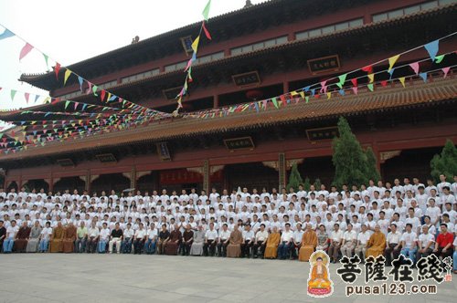 佛教-河北赵县柏林禅寺举行第十五届生活禅夏令营开营仪式