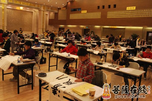 书法-上海玉佛禅寺举办老少同书“中国梦”书法邀请赛