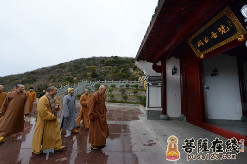 佛教-普陀山佛协会长道慈大和尚赴本山寺院走访慰问