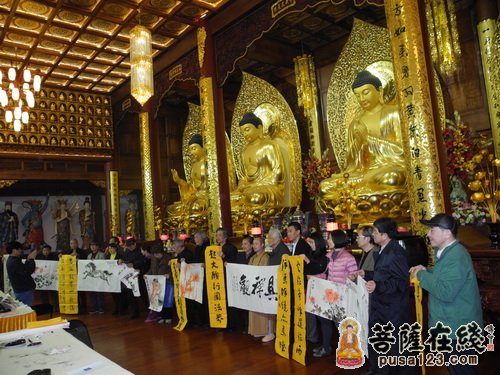 文化-上海绿洲画院与上海西林禅寺文化交流