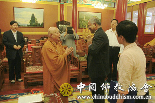 佛教-印度新任驻华大使康特先生一行拜访中国佛教协会