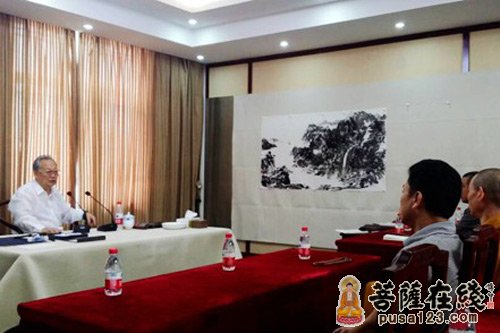 普陀山-普陀山佛协在宝陀讲寺举办书画培训讲座