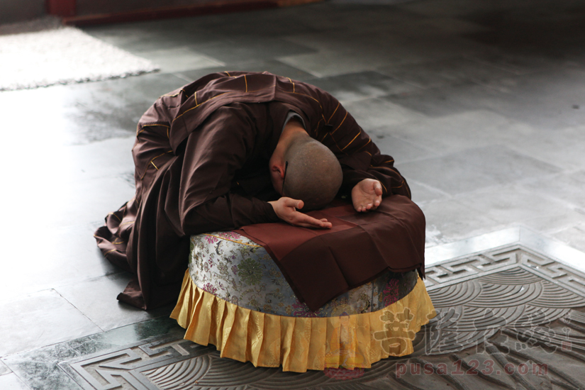 藏传佛教跪拜姿势图片