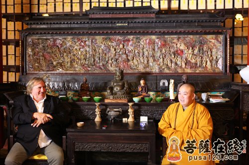 少林寺-法国著名演员杰拉尔·德帕迪约参访河南少林寺