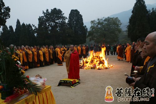 少林寺-嵩山少林寺僧众“寒衣节”扫塔祭祖 缅怀祖师大德