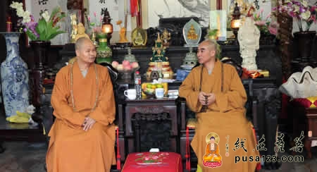佛教-纯闻法师拜访天童禅寺方丈诚信法师共同探讨佛教禅宗未来的发展
